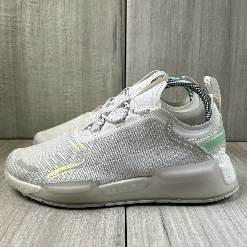 Adidas NMD_V3 White Iridescent Running Athletic Sneaker Youth Girls Size 7